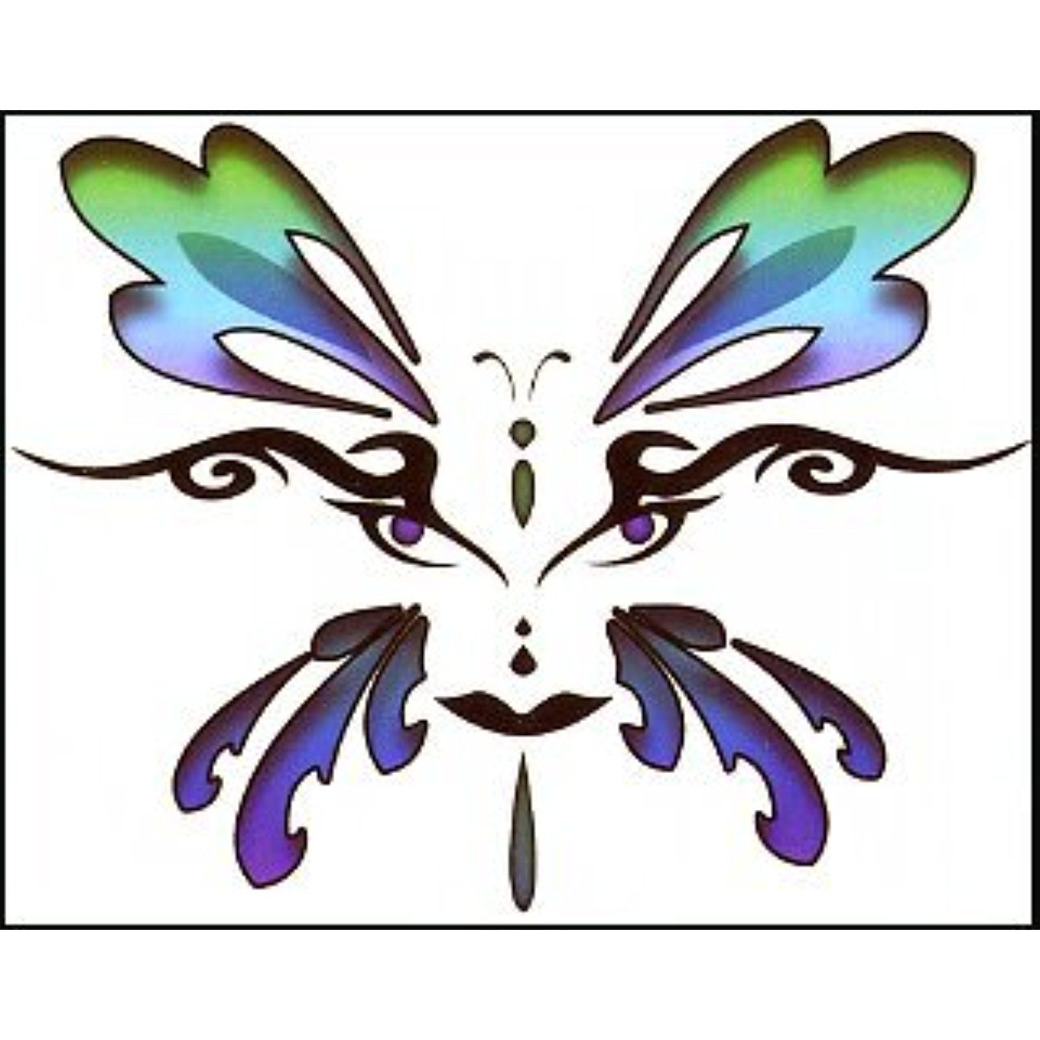 Butterfly Face Temporary Tattoo Want To Know More Click On The inside sizing 1500 X 1500
