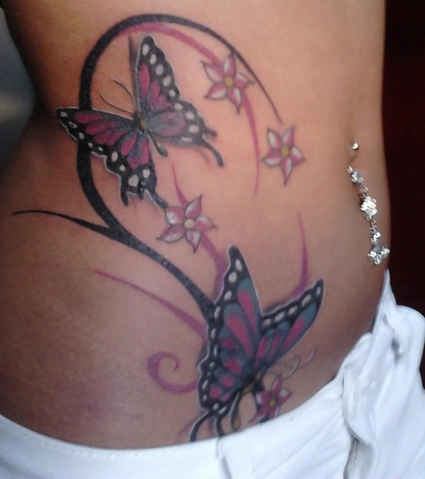 Butterfly Hip Tattoos And The Tattooed Tattoos Body Art Tattoos pertaining to proportions 852 X 960