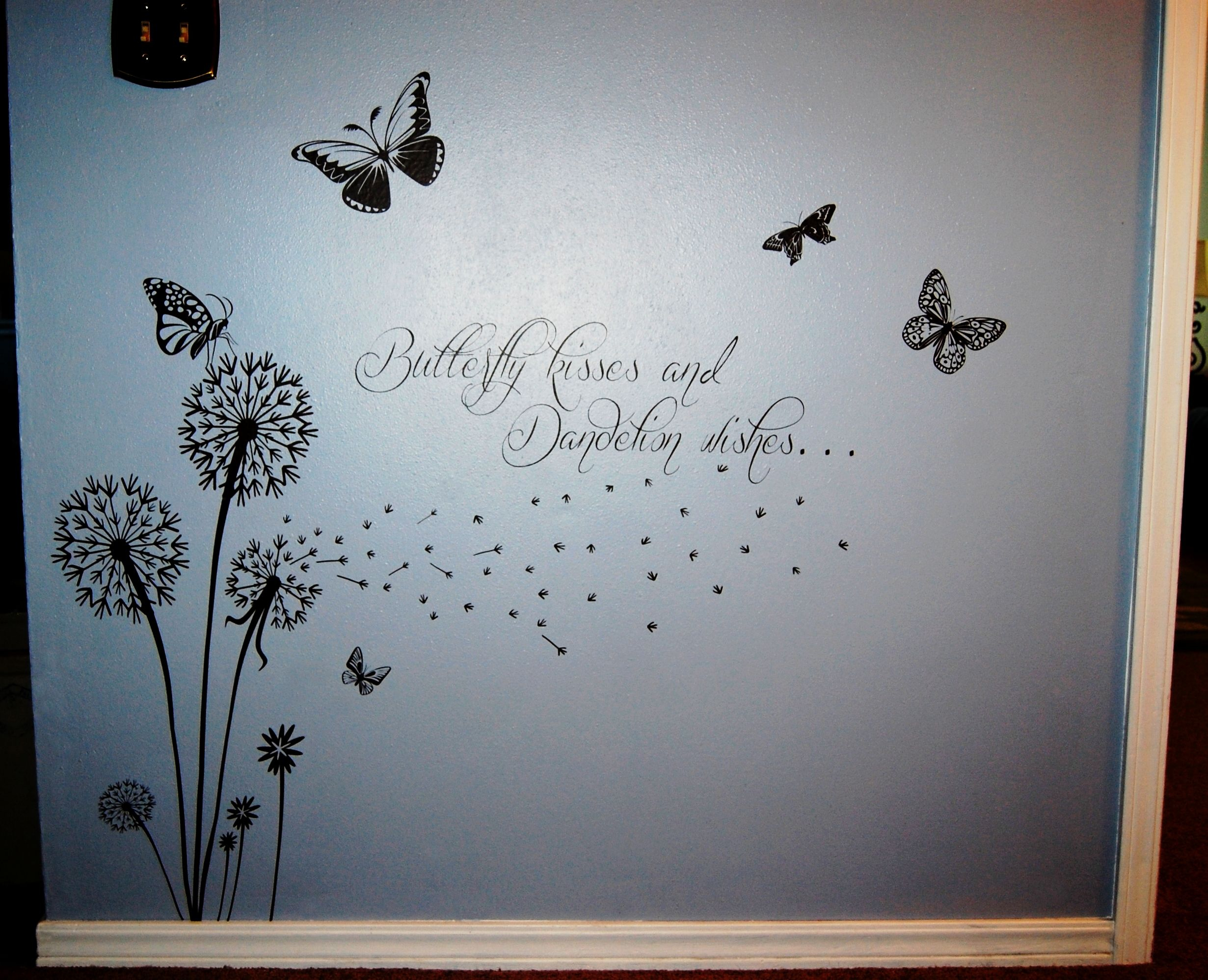 Butterfly Kisses And Dandelion Wishes Vinyl Projects For Customers inside sizing 2461 X 1997