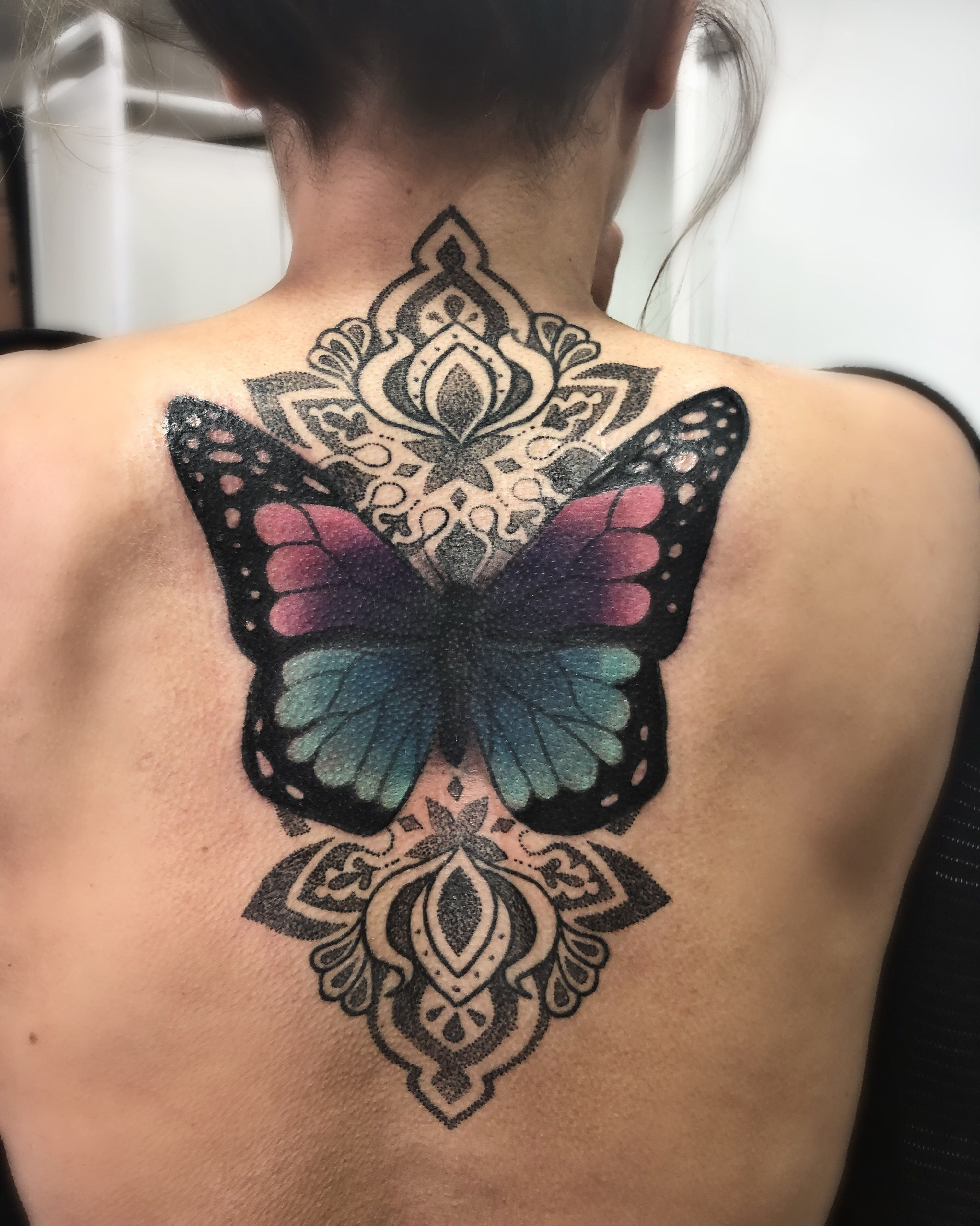 Butterfly Mandala Back Piece Tattoo Cover Up Jessicabank At with regard to proportions 3024 X 3780