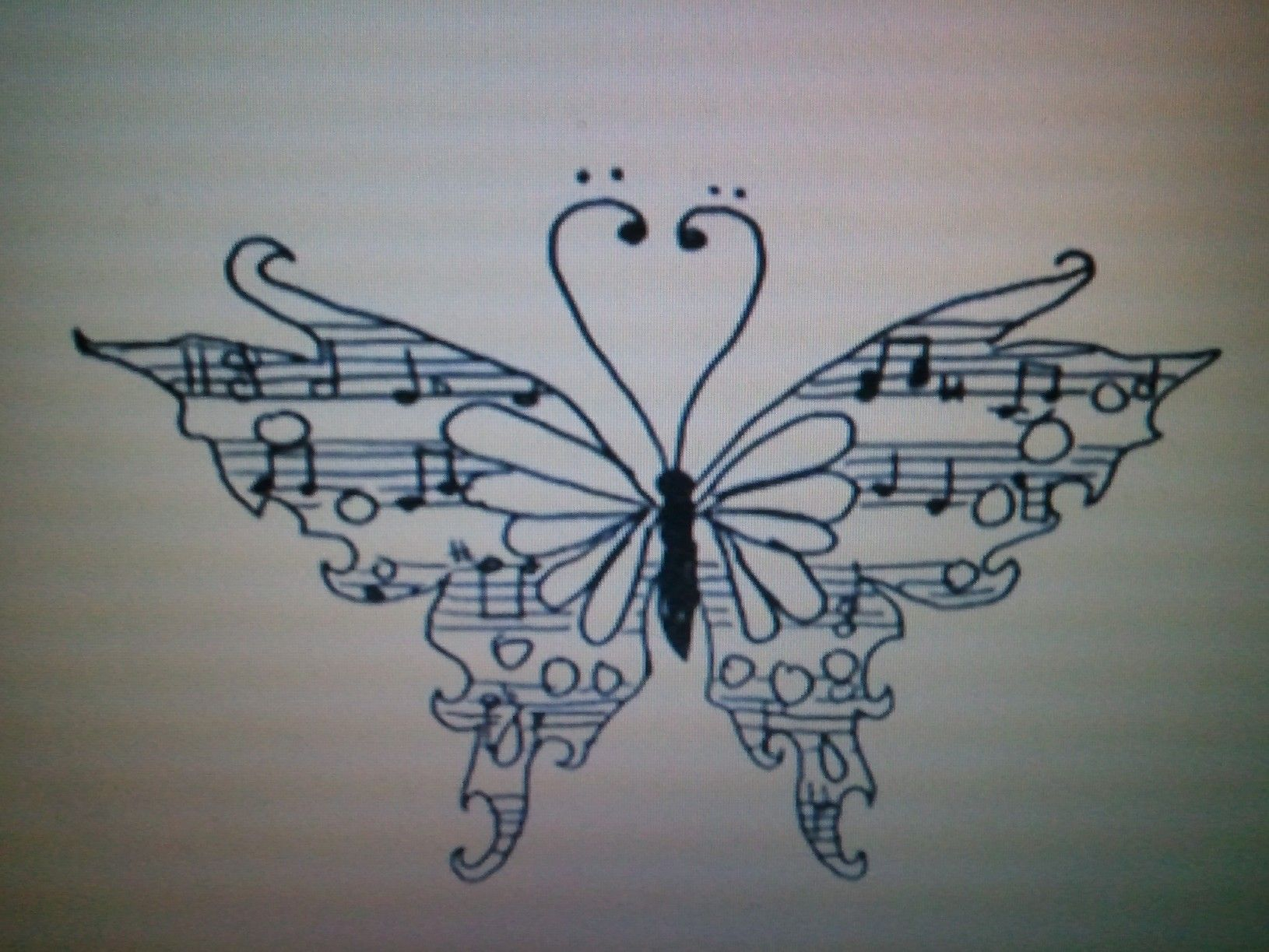 Butterfly Music Tat Other Butterfly Music Tattoo Designs Tattoos with size 1630 X 1223