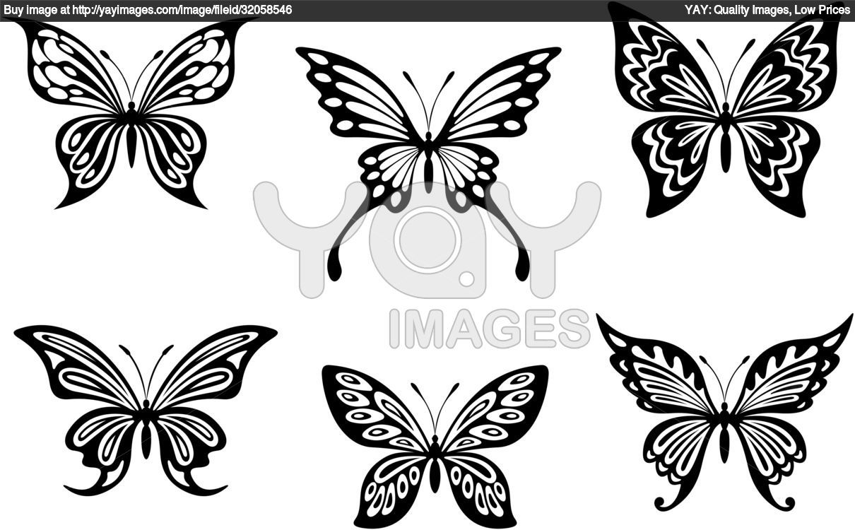 Butterfly Silhouette Tattoos Silhouettes Butterfly Silhouettes for size 1210 X 750
