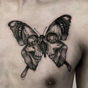 Butterfly Skull Tattoo Tattoo Ideas Moth inside measurements 1073 X 1073