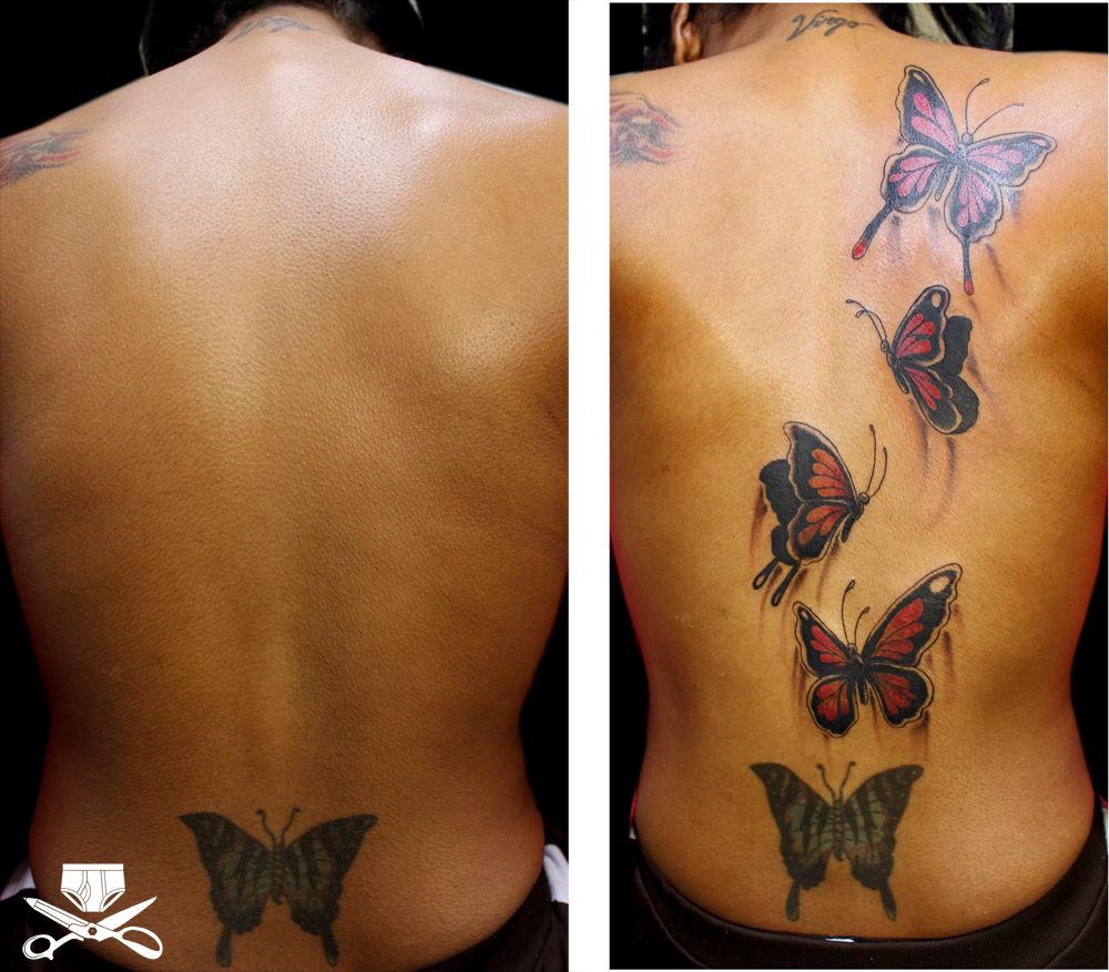 Butterfly Tattoo Addition To Tramp Stamp Tattoos Tattoos for dimensions 1000 X 877
