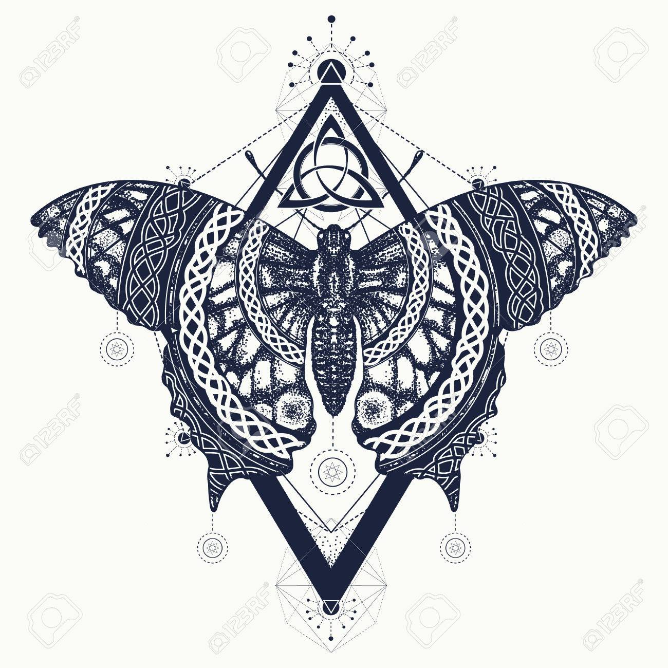 Butterfly Tattoo Art Celtic Style Mystical Symbol Of Freedom inside proportions 1300 X 1300