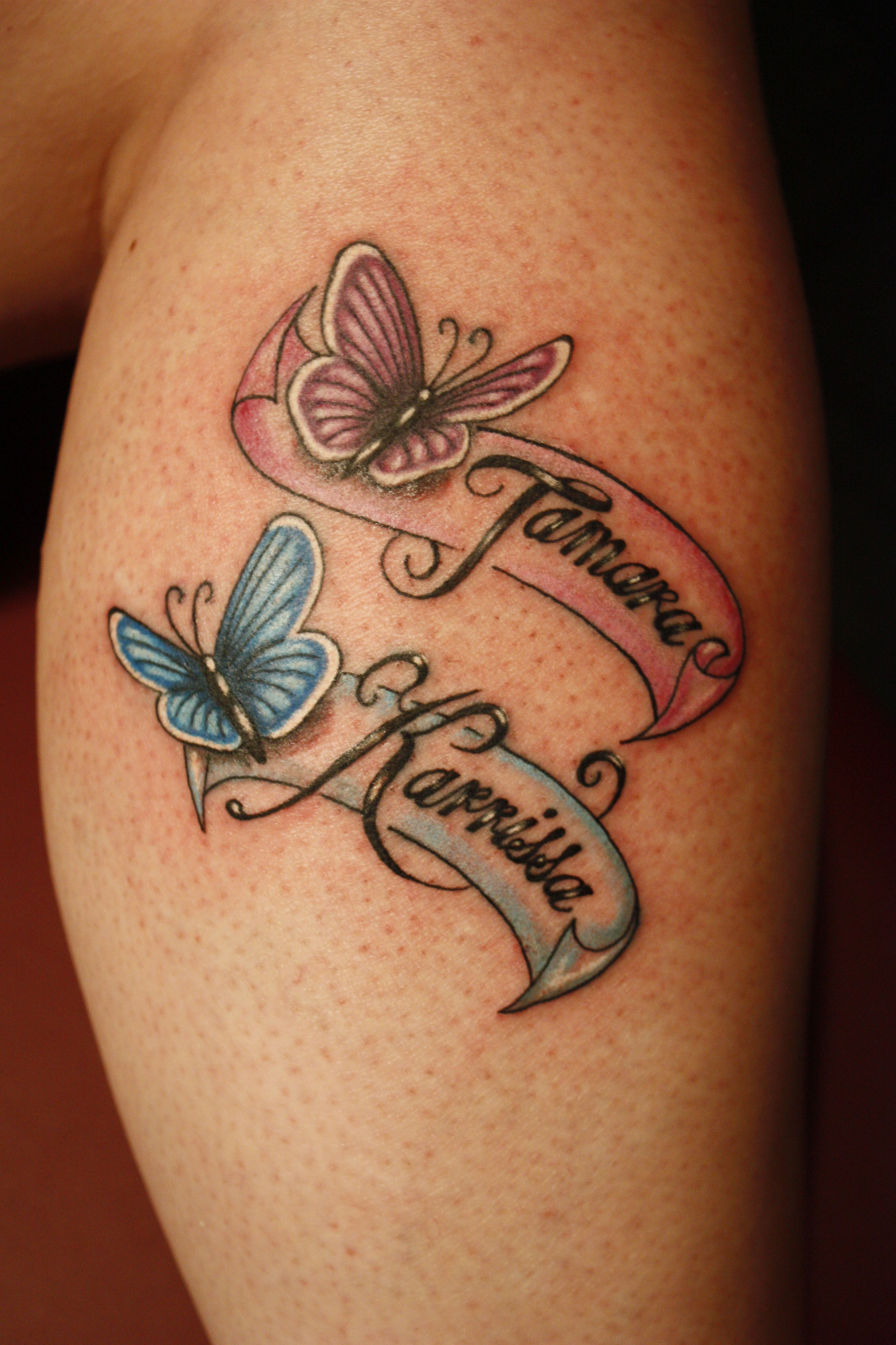 Butterfly Tattoos With Kids Names Arm Tattoo Sites