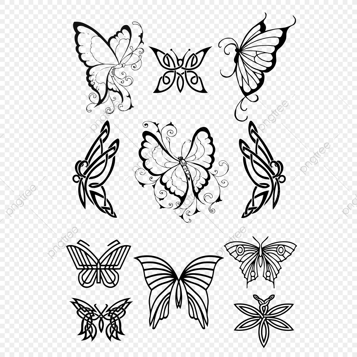 Butterfly Tattoo Design Butterfly Tattoo Tatto Fly Png for size 1200 X 1200