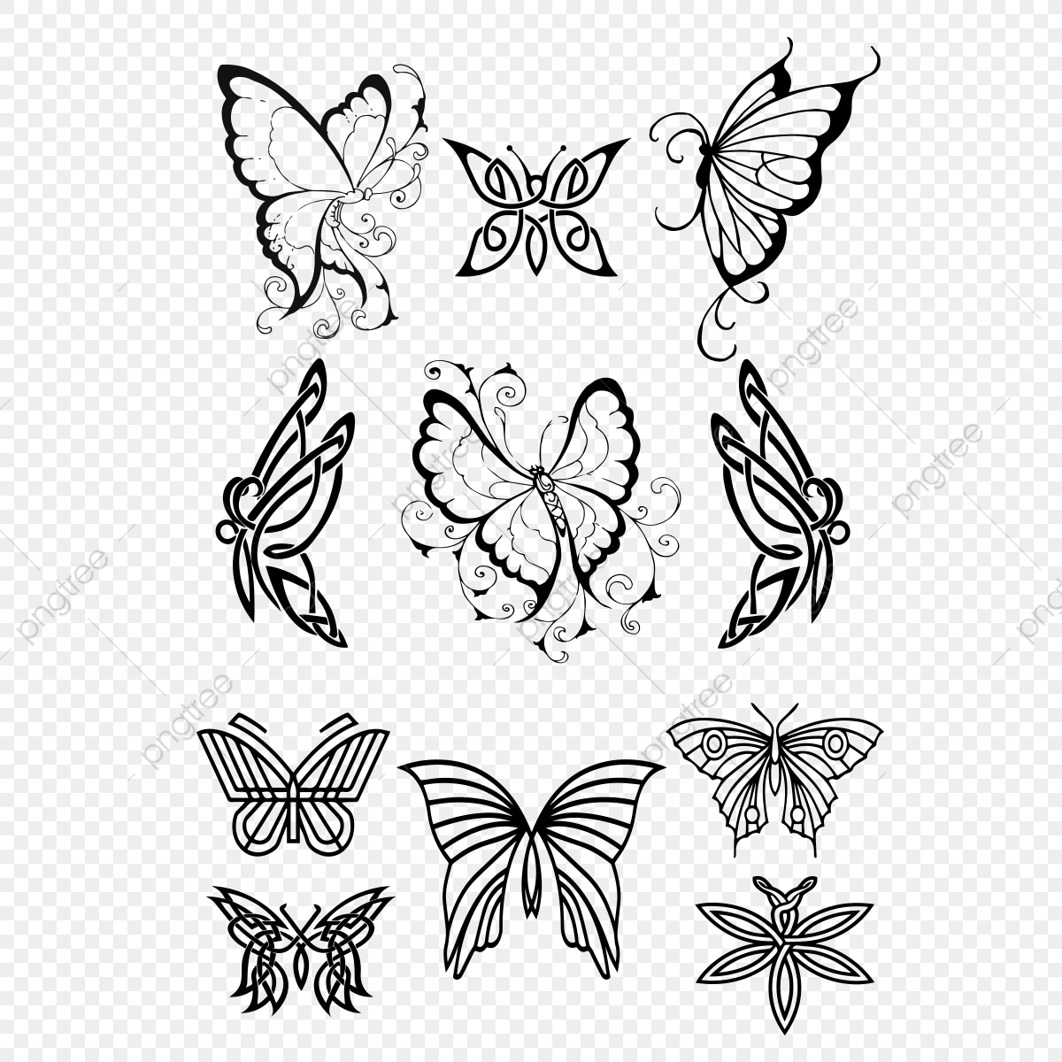 Butterfly Tattoo Design Butterfly Tattoo Tatto Fly Png in dimensions 1200 X 1200