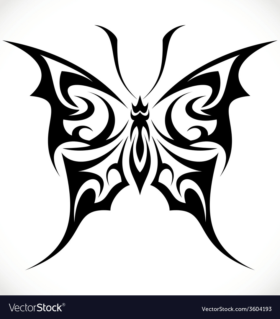 Butterfly Tattoo Design Royalty Free Vector Image regarding measurements 949 X 1080