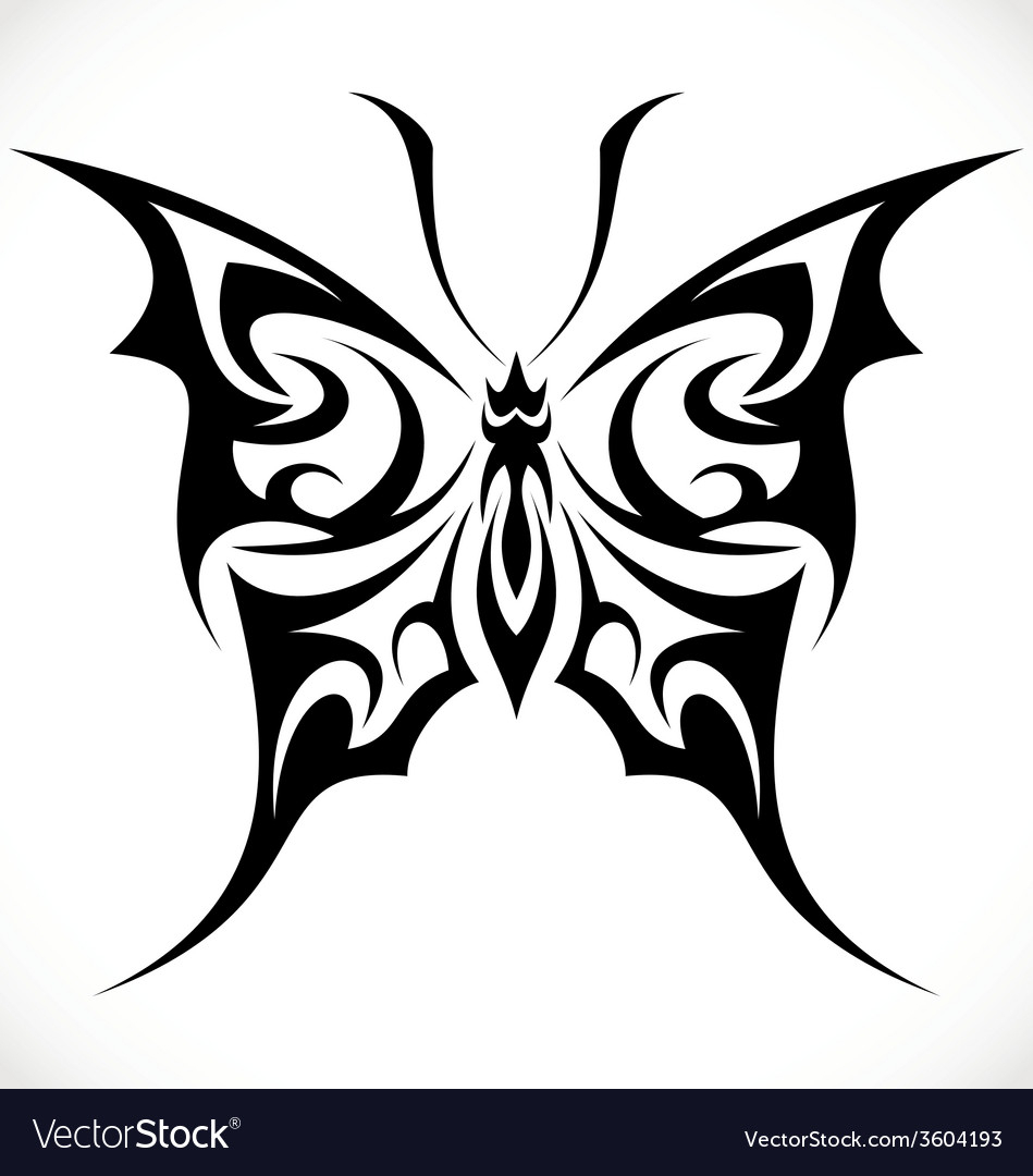 Butterfly Tattoo Design Royalty Free Vector Image within dimensions 949 X 1080