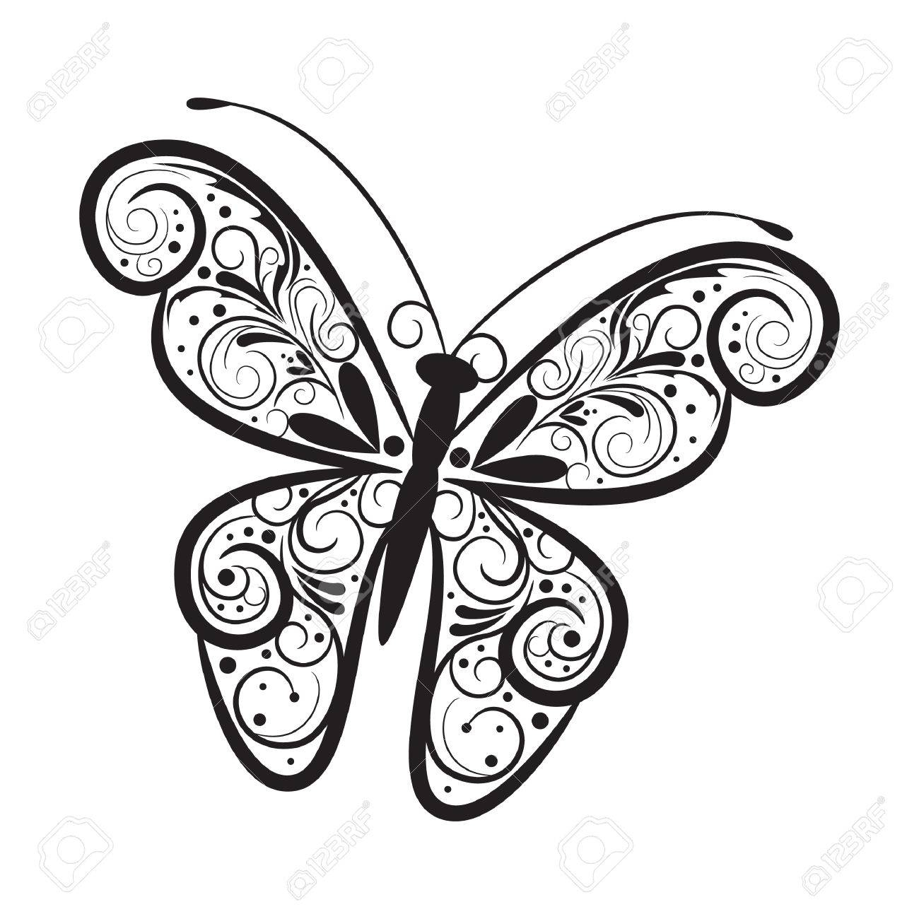 Butterfly Tattoo Design with size 1300 X 1300