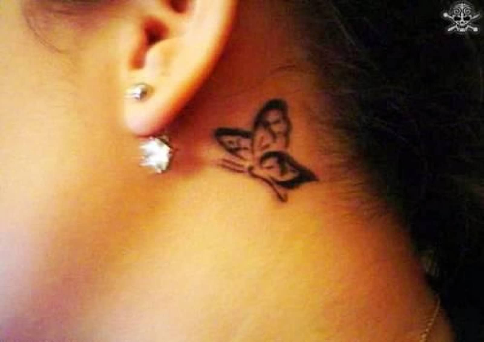 Butterfly Tattoos Behind The Ear * Arm Tattoo Sites