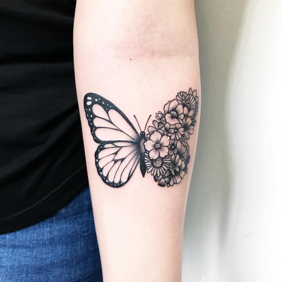 Half Butterfly Tattoo * Arm Tattoo Sites.