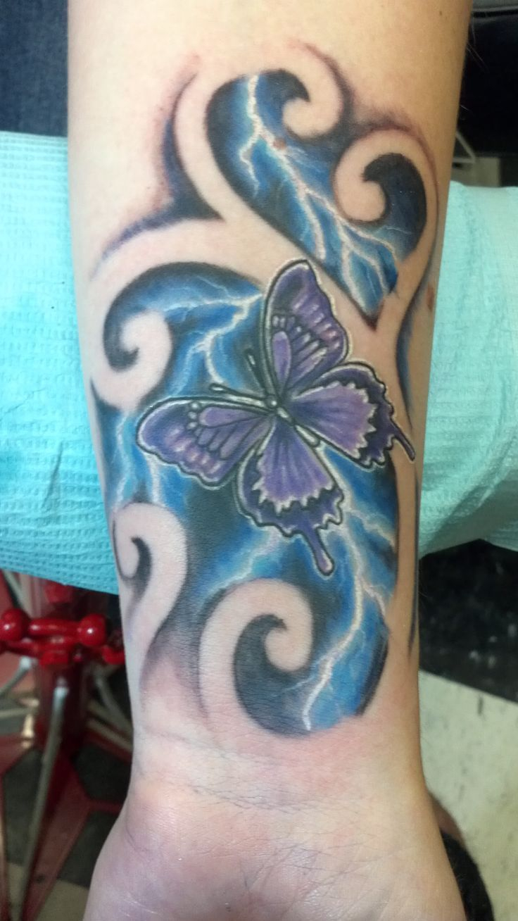 Butterfly Tattoo Lightning Color Just No Butterfly But The pertaining to size 736 X 1308