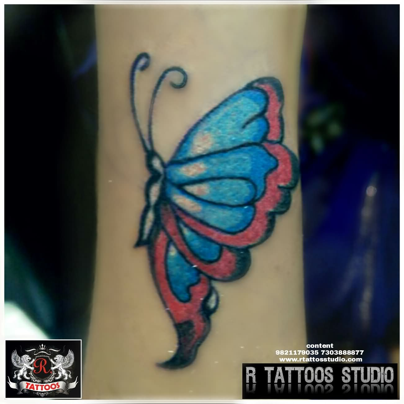 Butterfly Tattoo On Hand for proportions 1302 X 1302