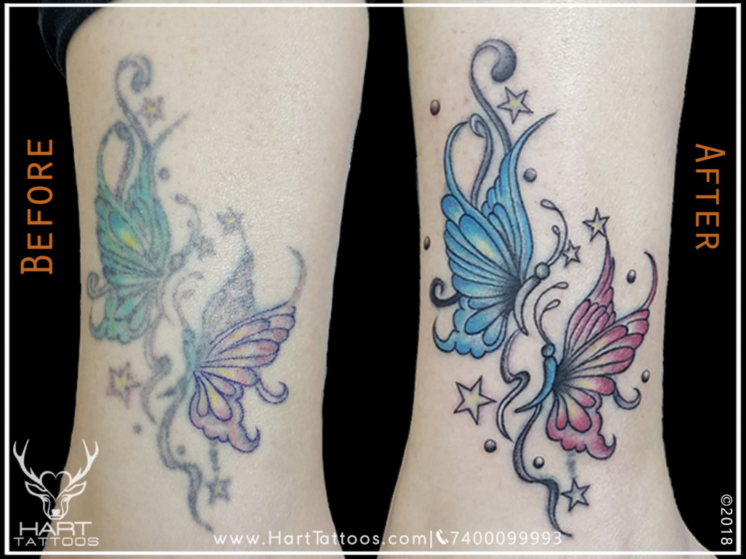 Butterfly Tattoo Tattoo Design For Girl Cover Up Tattoo Hart for proportions 1080 X 810