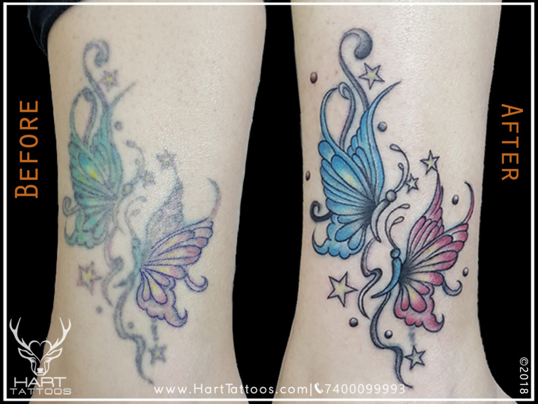 Butterfly Tattoo Tattoo Design For Girl Cover Up Tattoo Hart intended for sizing 1080 X 810