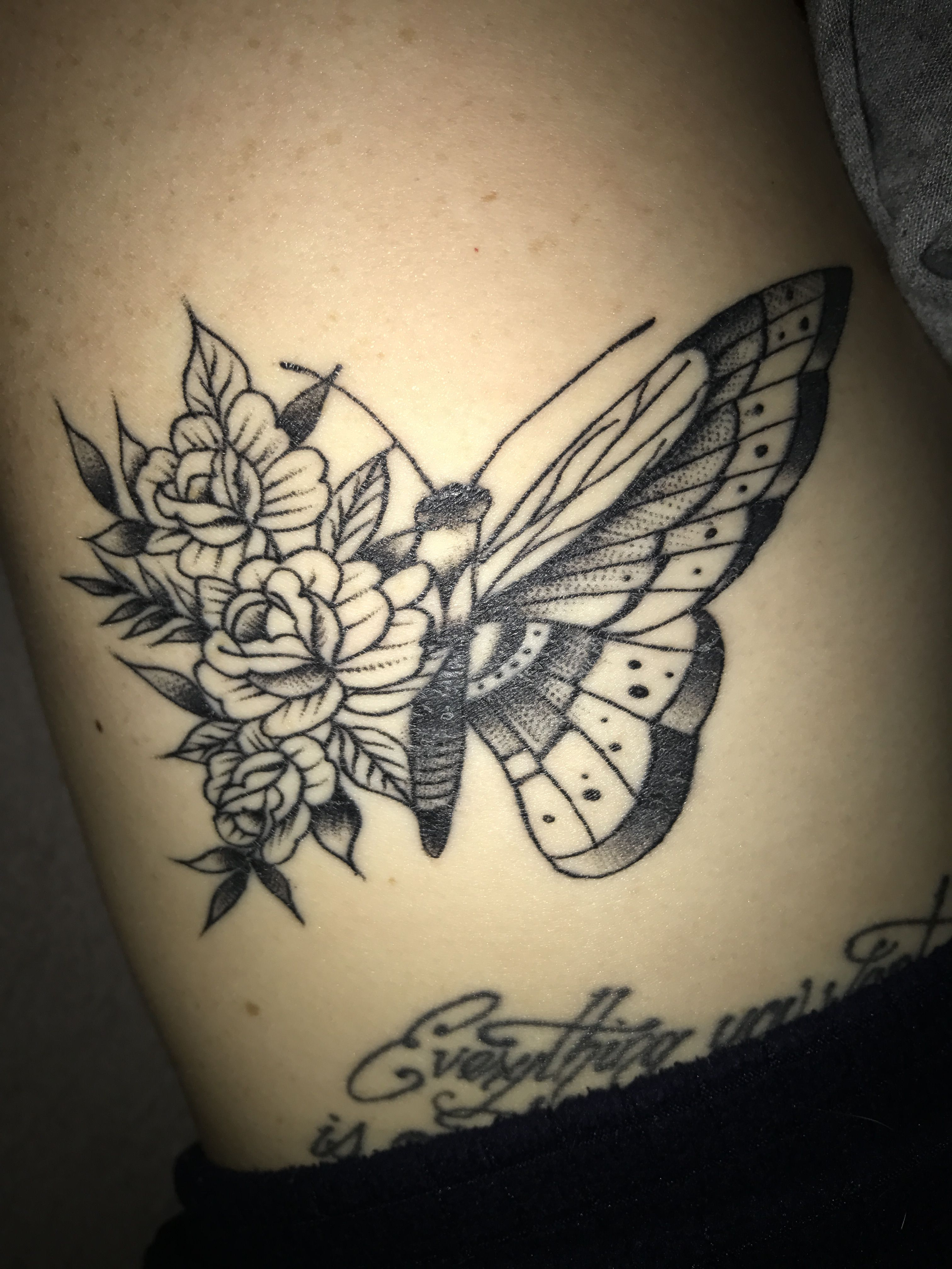 Butterfly Tattoo With Flower Wing Tattoos Tattoos Flowers Drawings for proportions 3024 X 4032