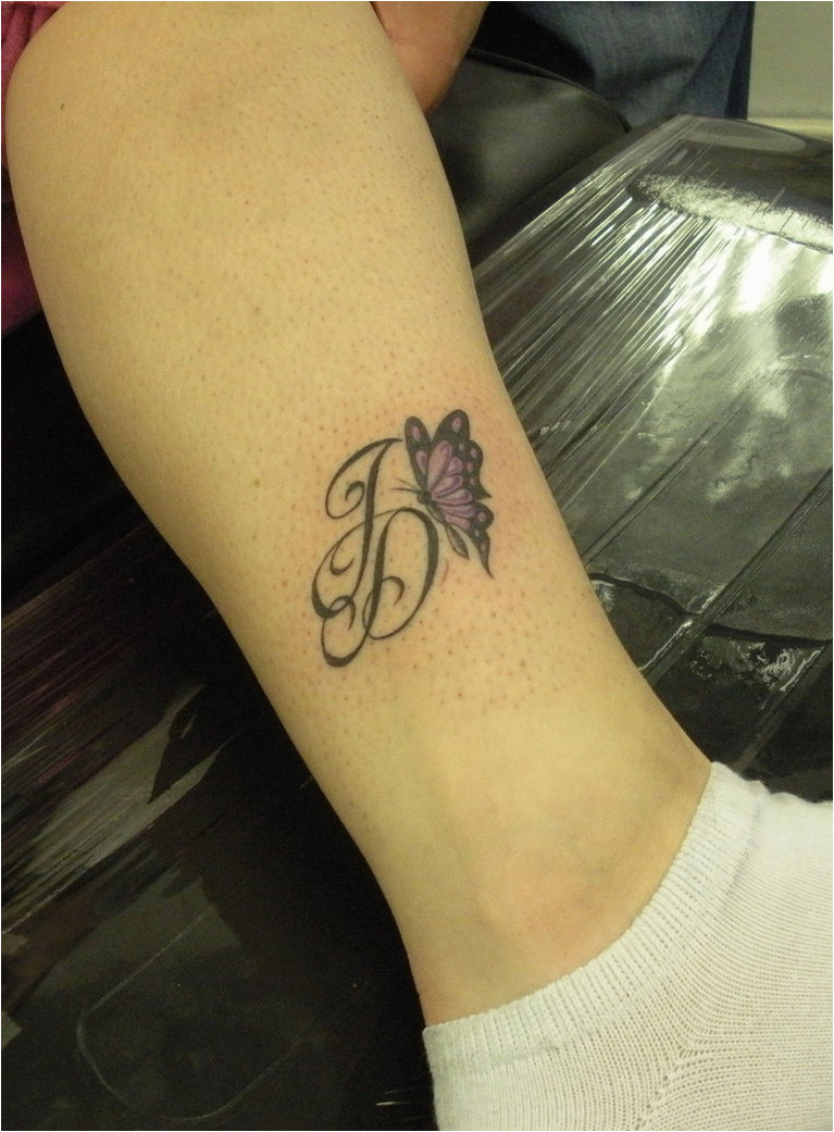 Butterfly Tattoo With Initials Nordiclarpwiki within proportions 767 X 1041