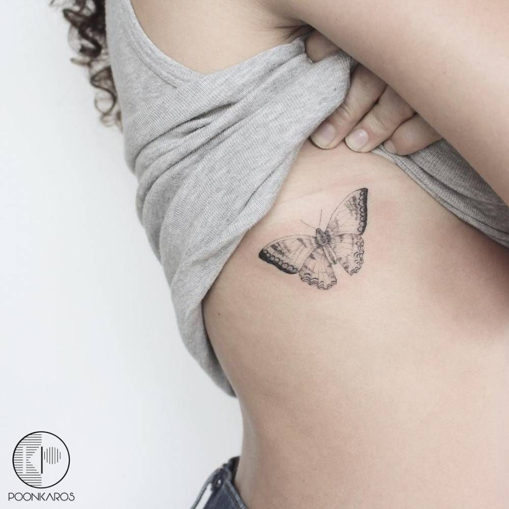 Butterfly Tattoos On The Right Side Ribcage Rib Tattoos Tattoos in measurements 1000 X 1000