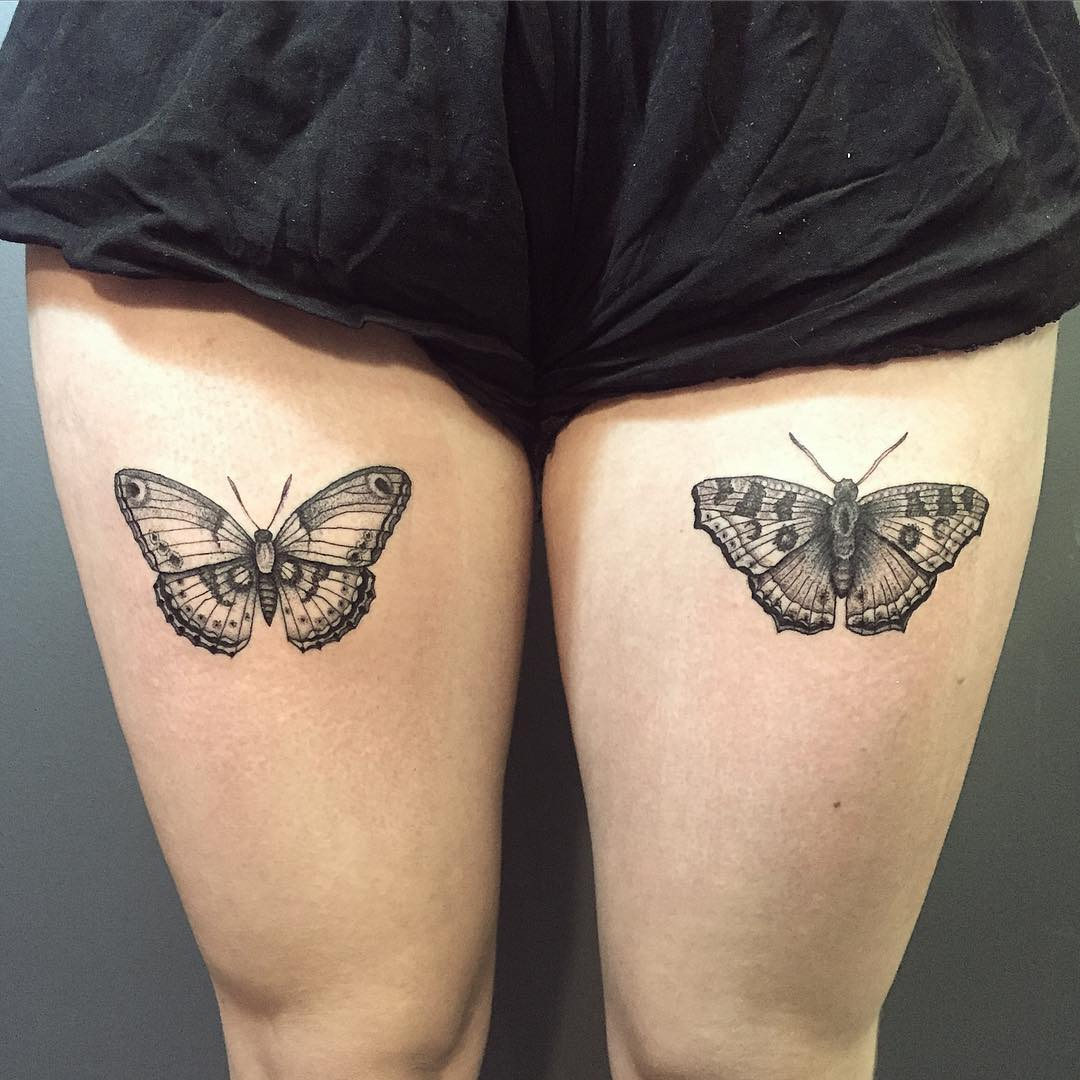 Butterfly Tattoo On Thigh Arm Tattoo Sites