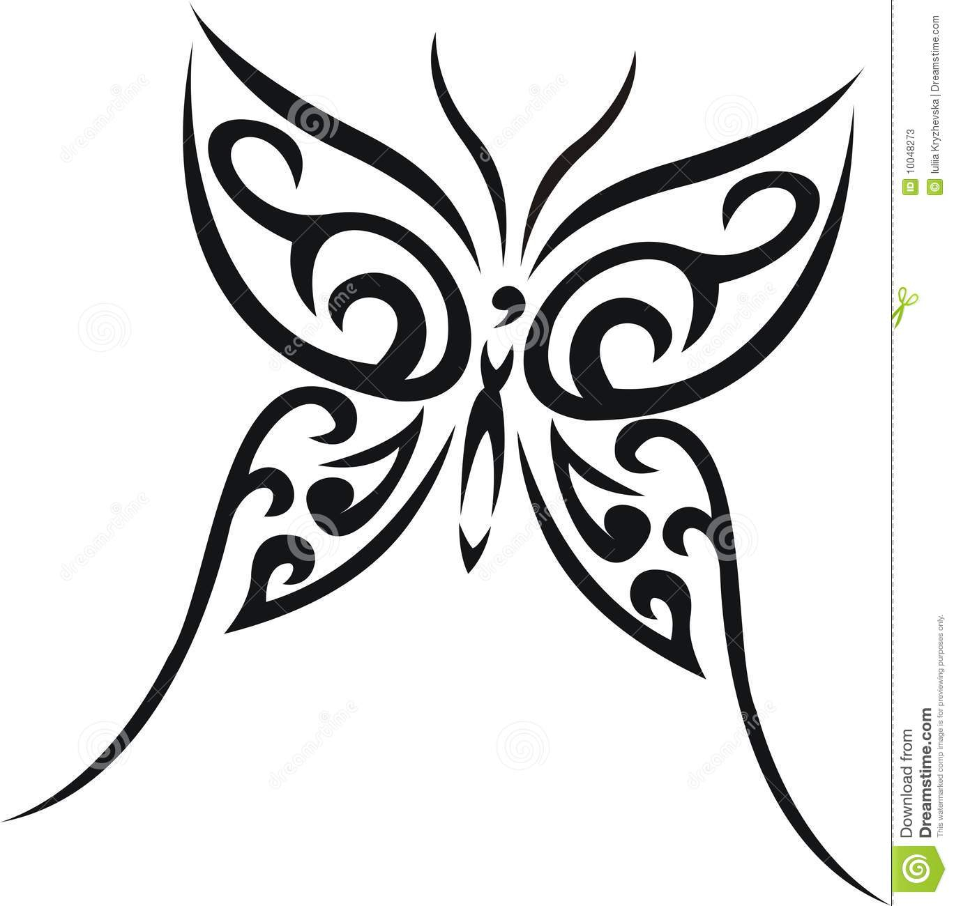 Butterfly Tribal Tattoo Stock Vector Illustration Of Tender 10048273 in size 1368 X 1300