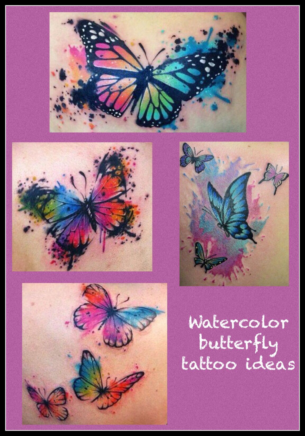 Butterfly Watercolor Tattoo Ideas I Love This Idea For A Sleeve with measurements 1152 X 1648