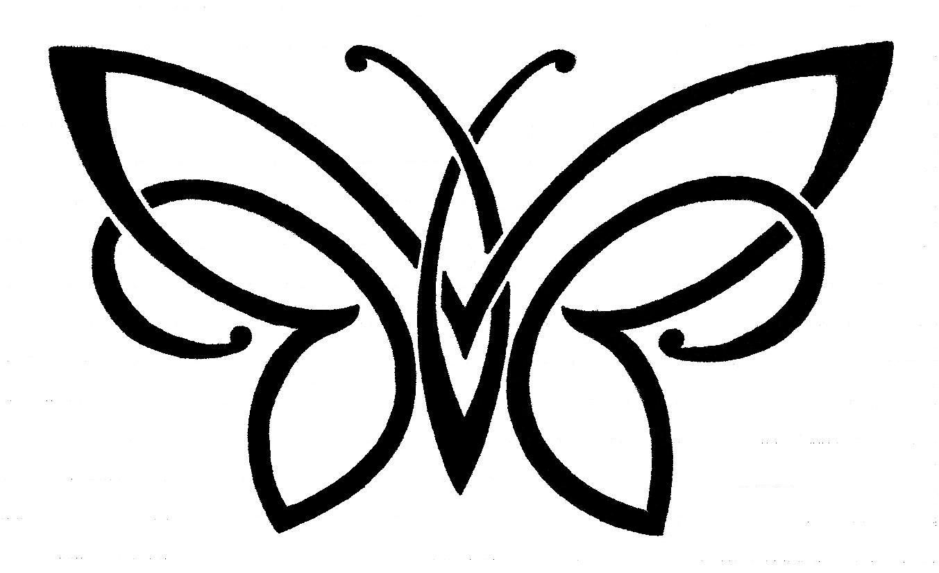 Butterfly Wings Outline Butterfly Wing Outline Tattoo Ideas Knot for size 1353 X 827