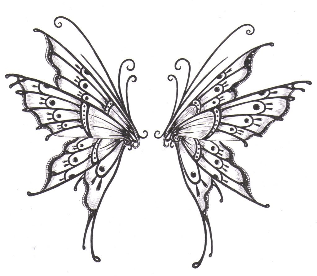 Butterfly Wings Photo Tattoo Design I Drew This Photo Was Uploaded in size 1023 X 891