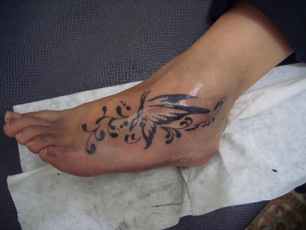 Butterflytattoo Designs Butterfly Tattoos On Foot Ankle Butterfly for...