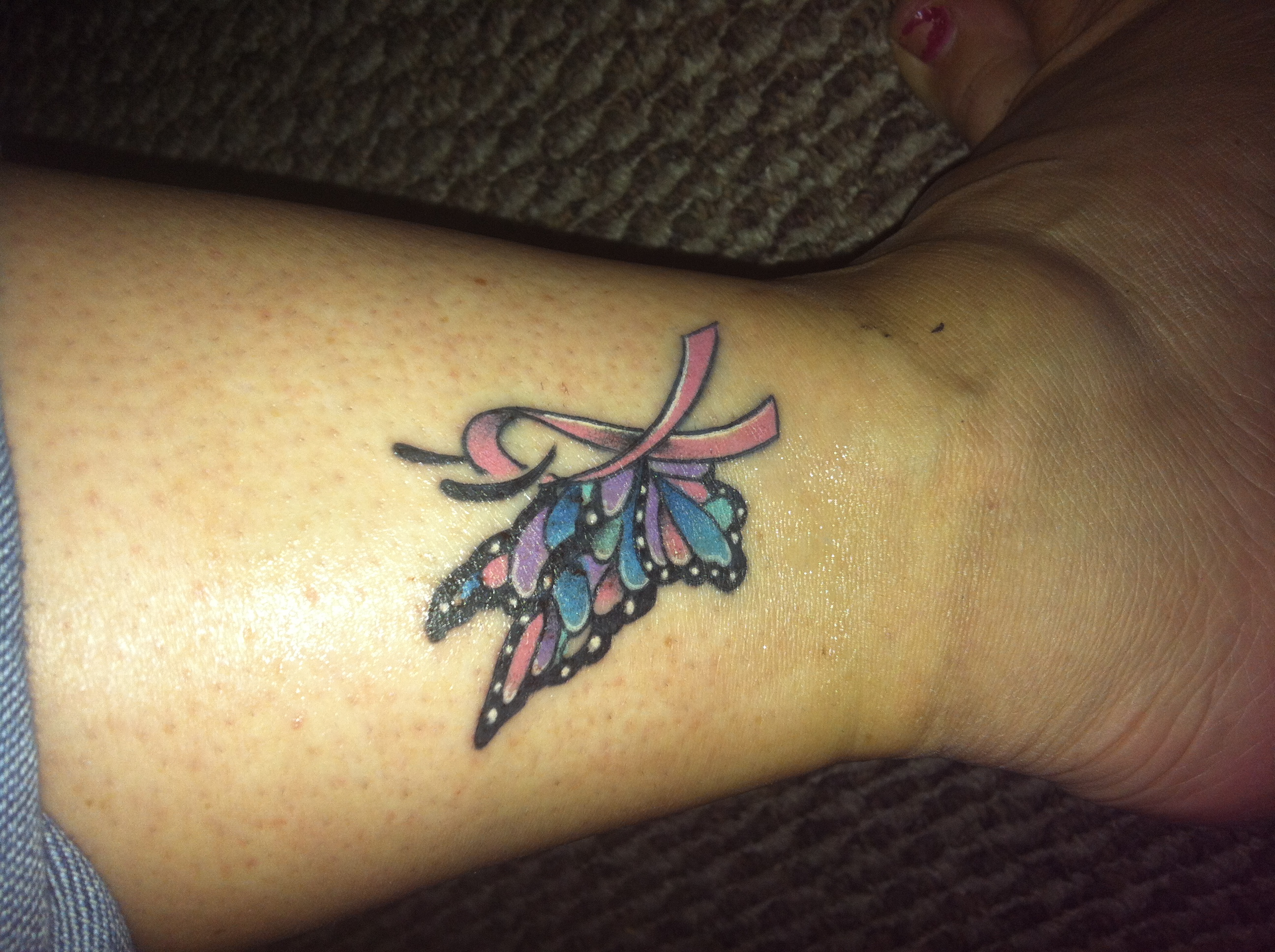 Cancer Ribbon Tattoos Designs Ideas And Meaning Tattoos For You for size 2592 X 1936