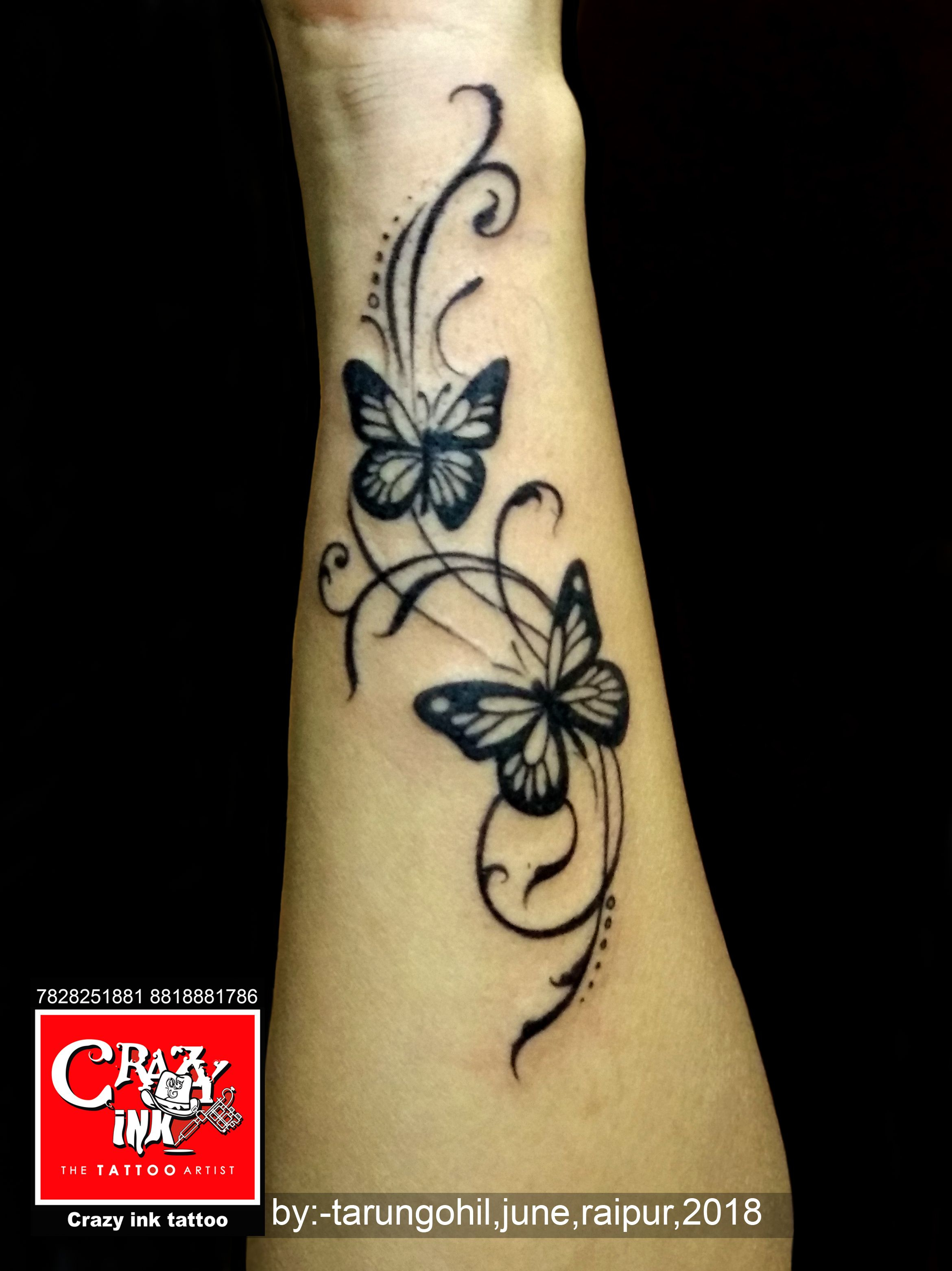 Canvas Painting And Wall Painting Butterfly Tattoo Wrist Tattoos for proportions 2340 X 3123