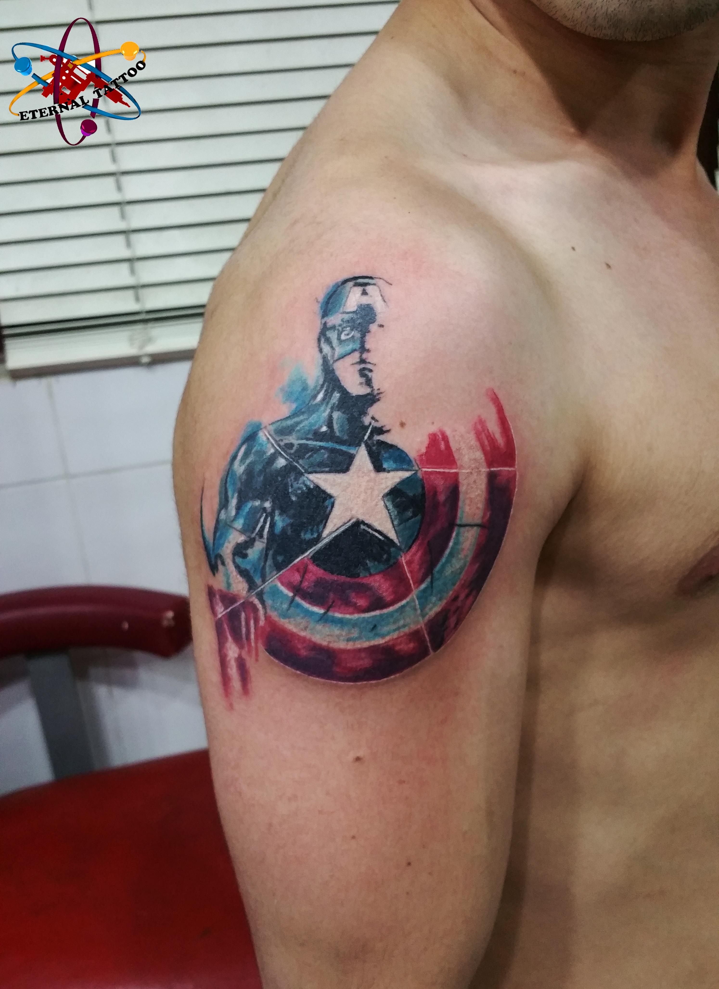 Captain America Tattoo Chest Tattoos Marvel Tattoos Avengers with dimensions 2988 X 4113