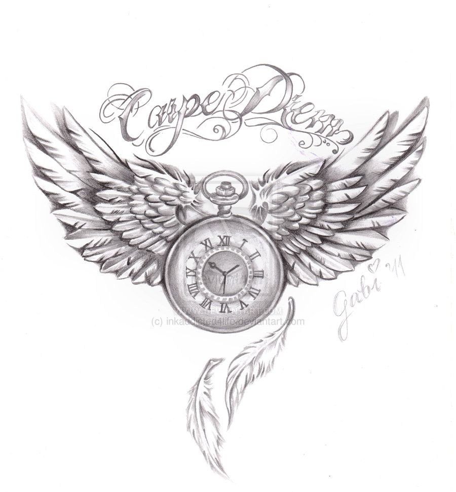 Carpe Diem Tattoo Commision Inkaddicted4lifedeviantart intended for dimensions 900 X 970
