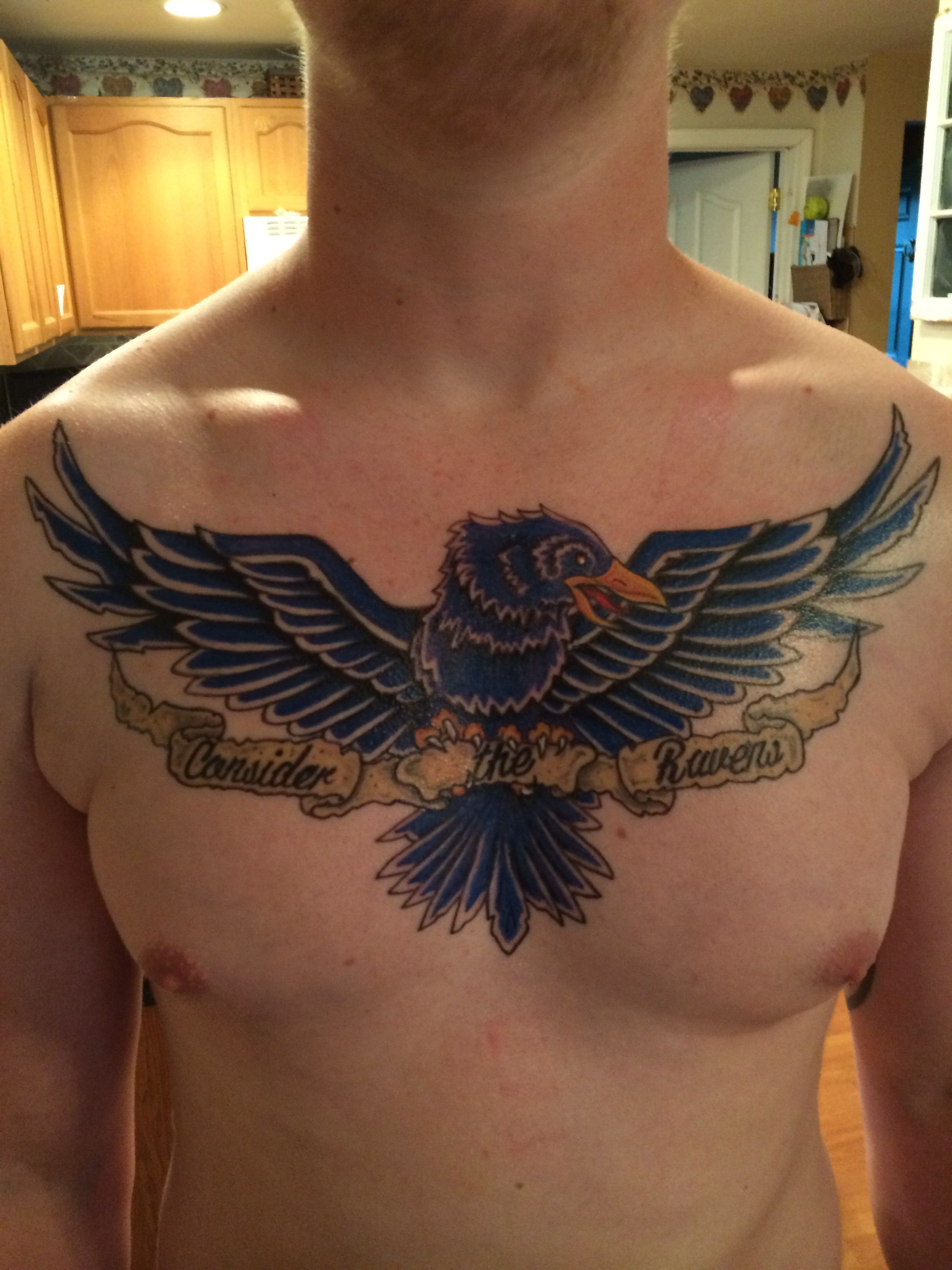 Chest Piece Raven Stuff I Guess Tattoos Chest Piece Raven within measurements 2448 X 3264