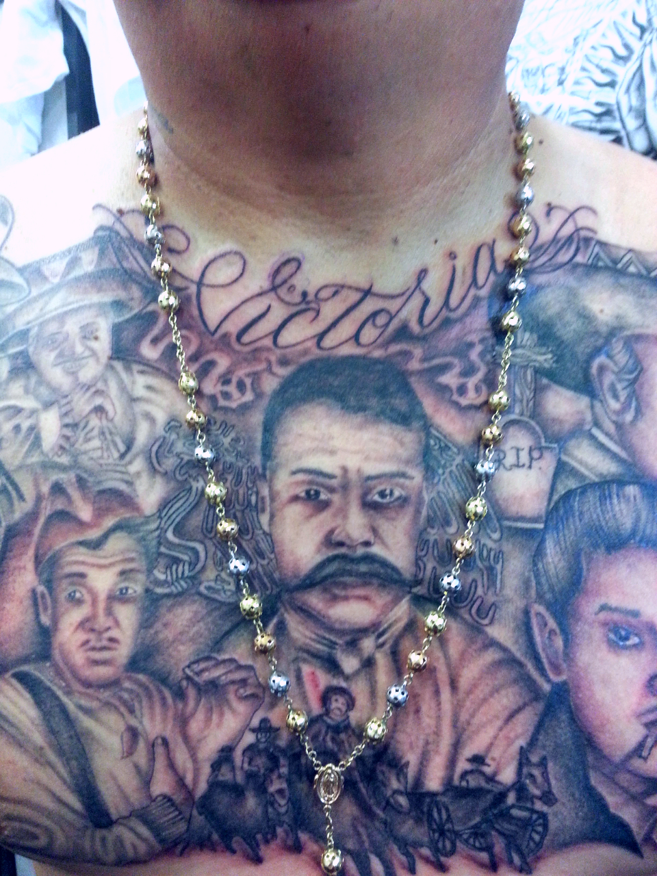 Chest Piece With Mexican Actors Tattoo regarding proportions 960 X 1280