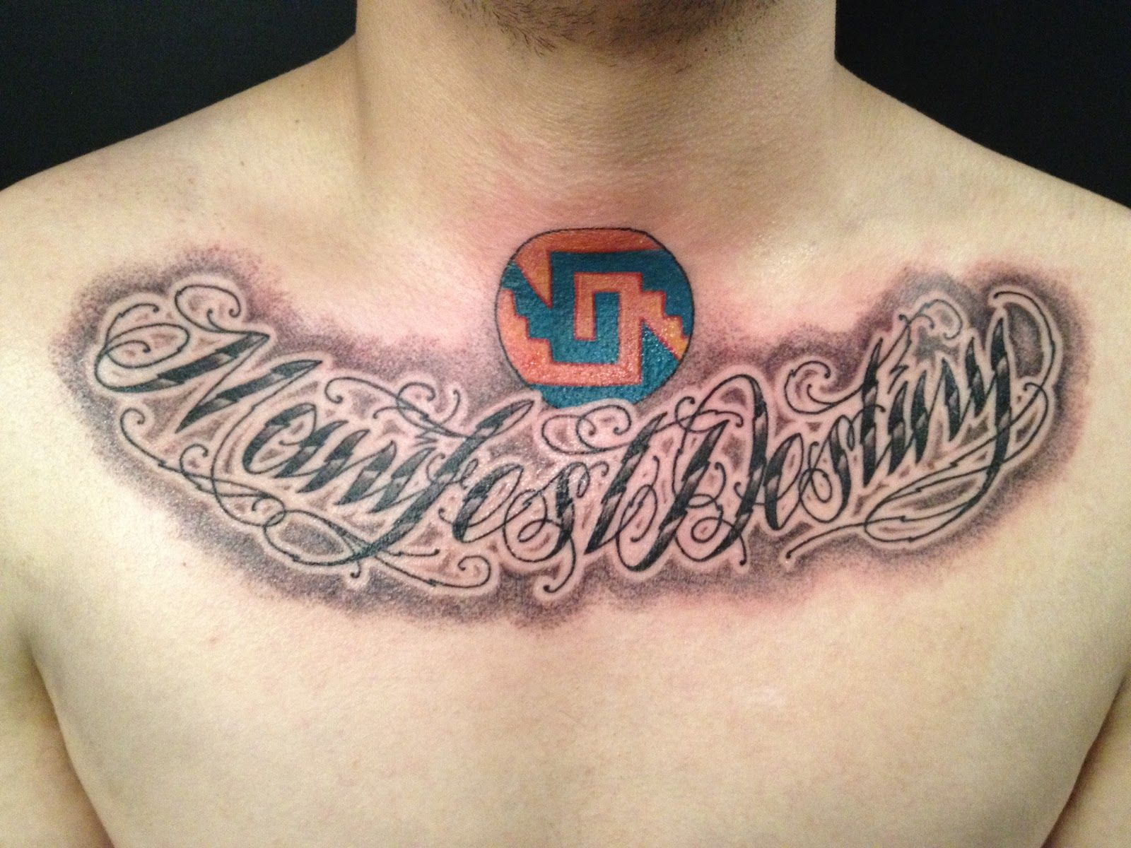Chest Script Tattoo Designs Chest Script Tattoos Designs And Ideas with regard to sizing 1600 X 1200