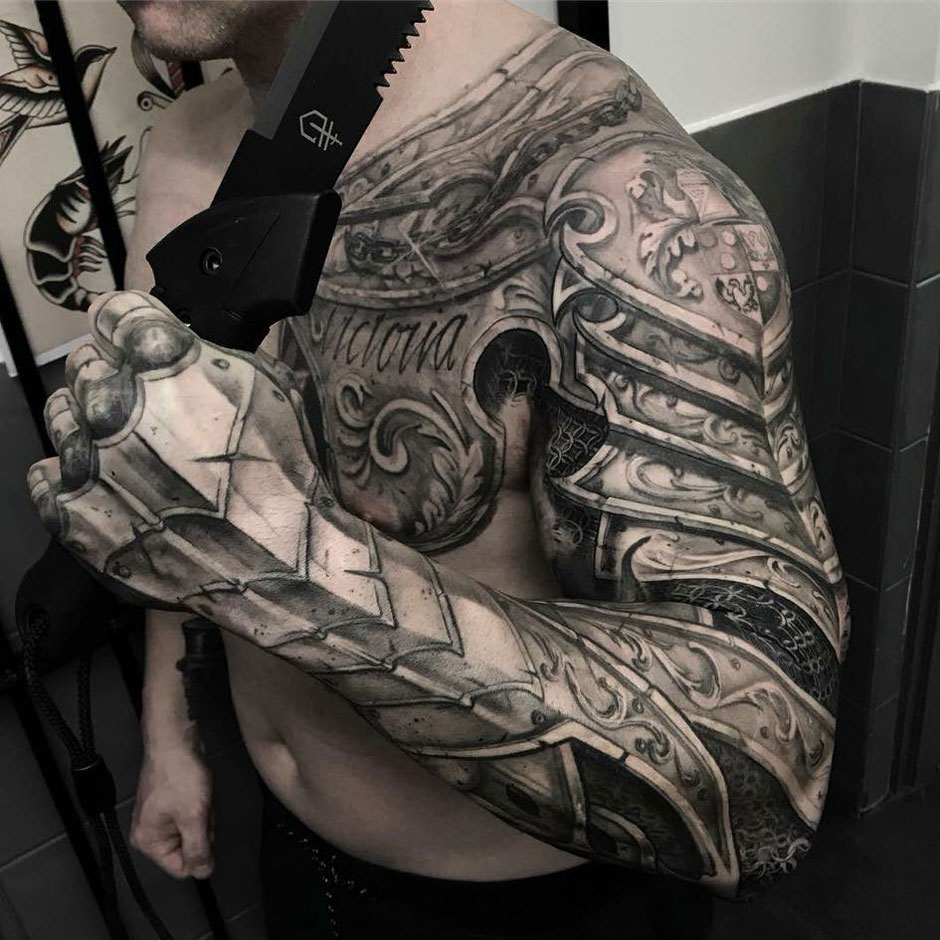 Chest Sleeve Armour Best Tattoo Design Ideas for size 940 X 940