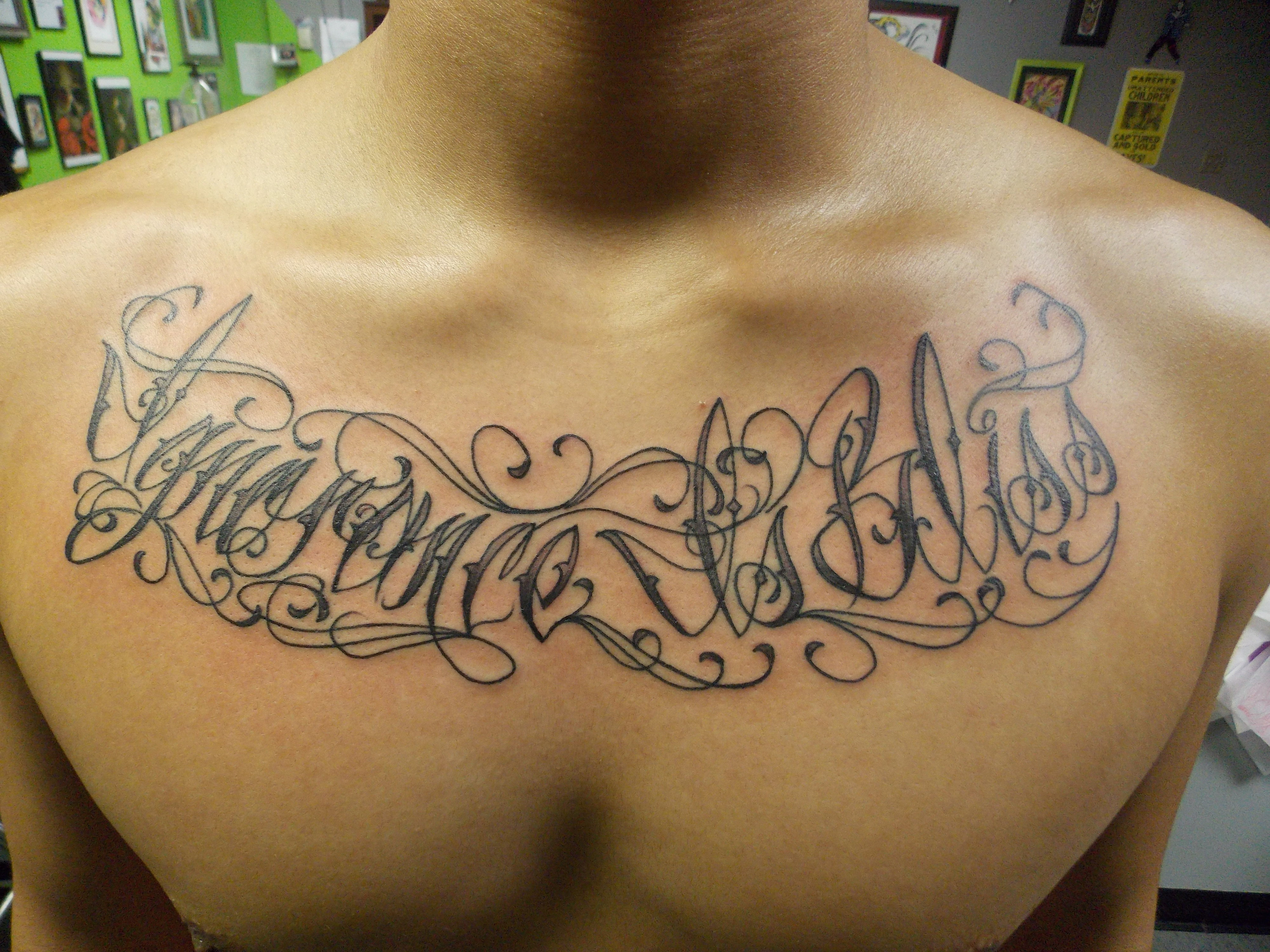 Chest Tattoo Designs Writing Tattoos Designs Ideas throughout measurements 4000 X 3000