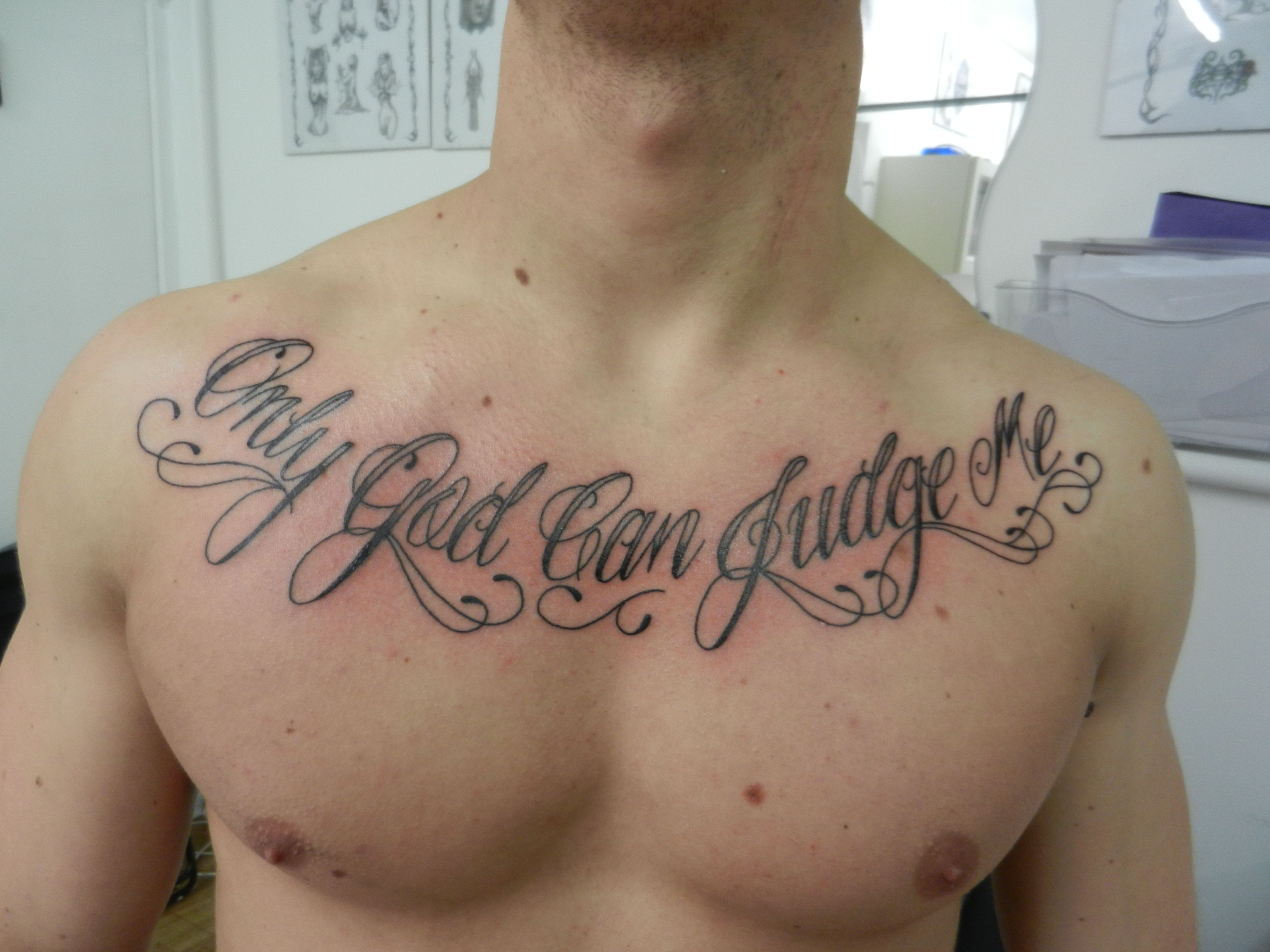 Chest Tattoo Writing 95 Images In Collection Page 2 within proportions 4000 X 3000