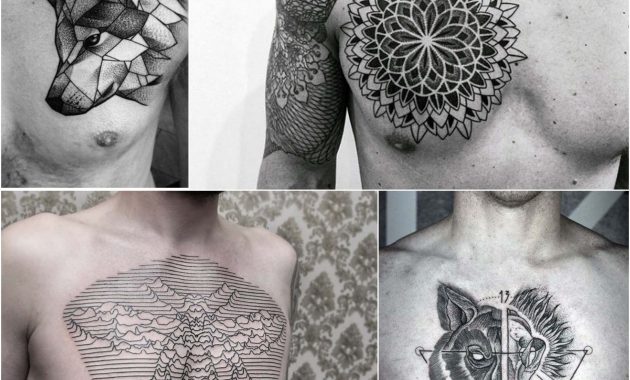 Geometric Chest Tattoos for Men - wide 8