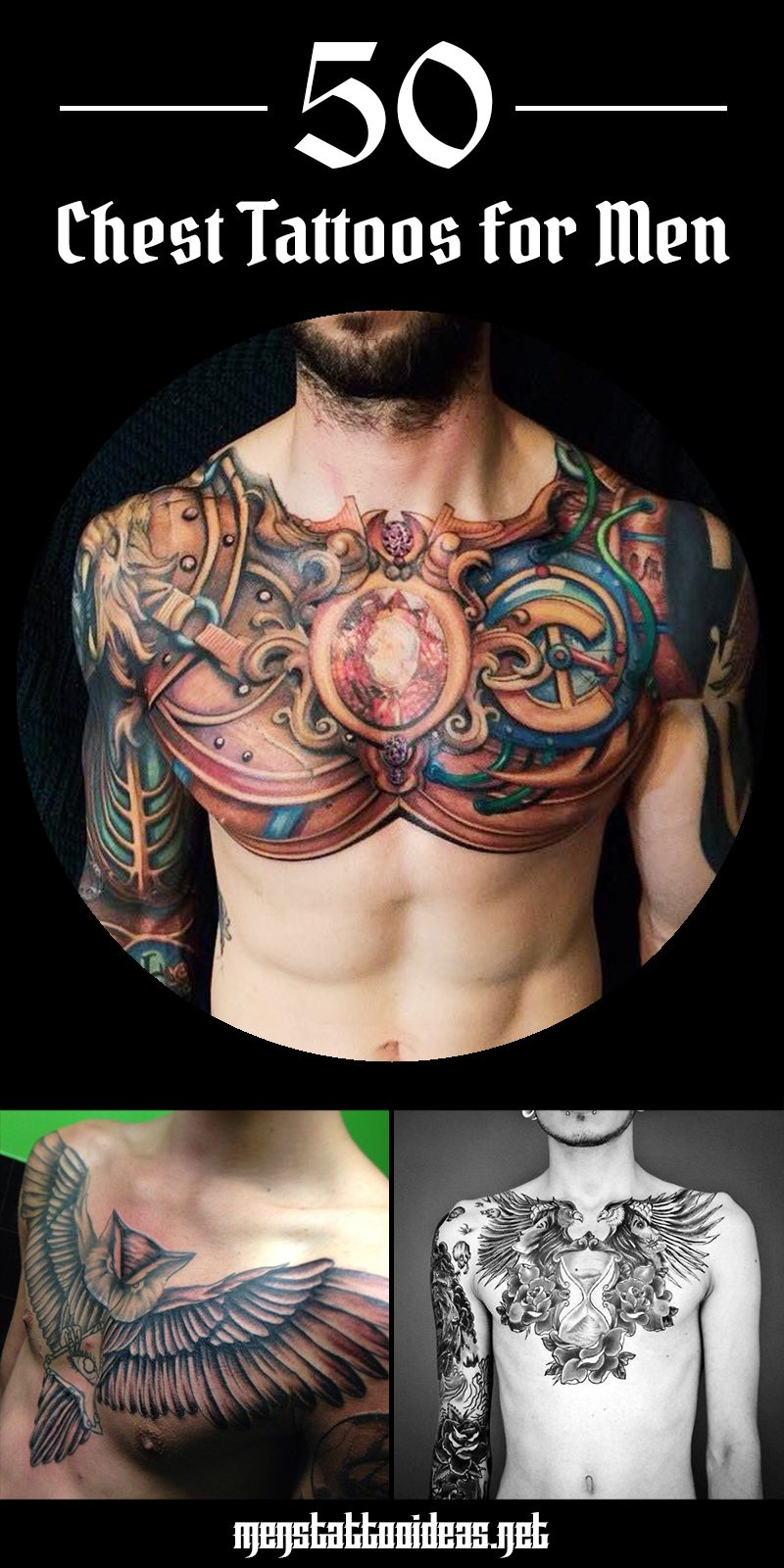 Chest Tattoos For Men Mens Tattoo Ideas intended for measurements 800 X 1600