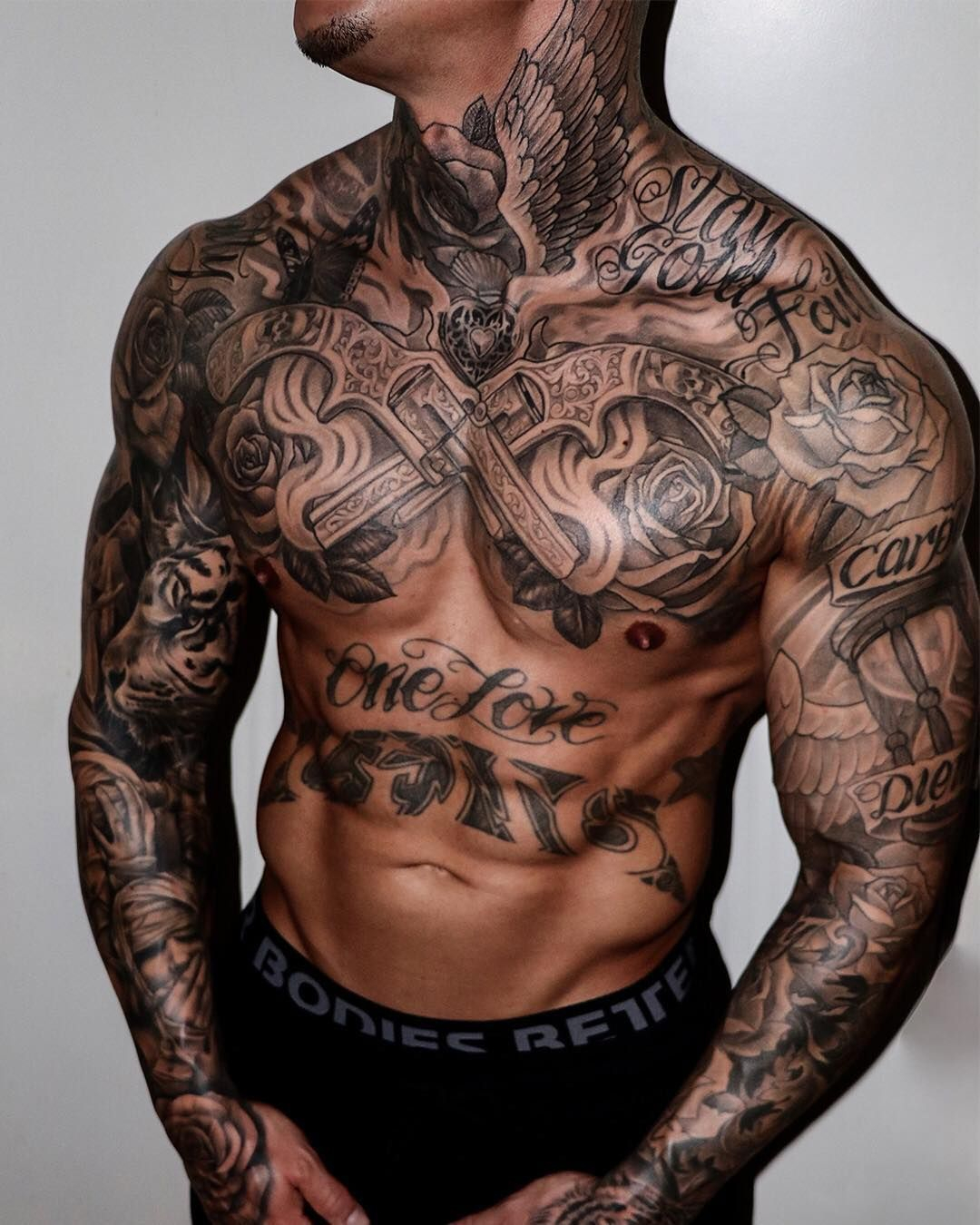 Chest Tattoos Men Ideas Muscle Chest Tattoo Tattoos For Guys in size 1080 X 1350