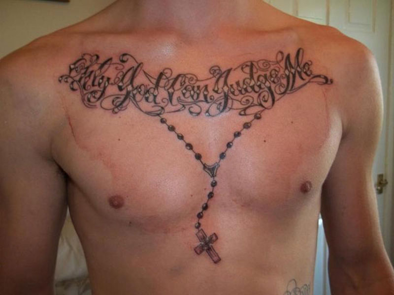 Chest Tattoos Quotes About God Tattoos Book 65000 Tattoos Designs intended for sizing 800 X 600
