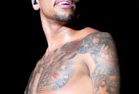 Chris Brown Bare Chest Tattoos Cap Beard Photo Posh24 Brown throughout dimensions 968 X 1446