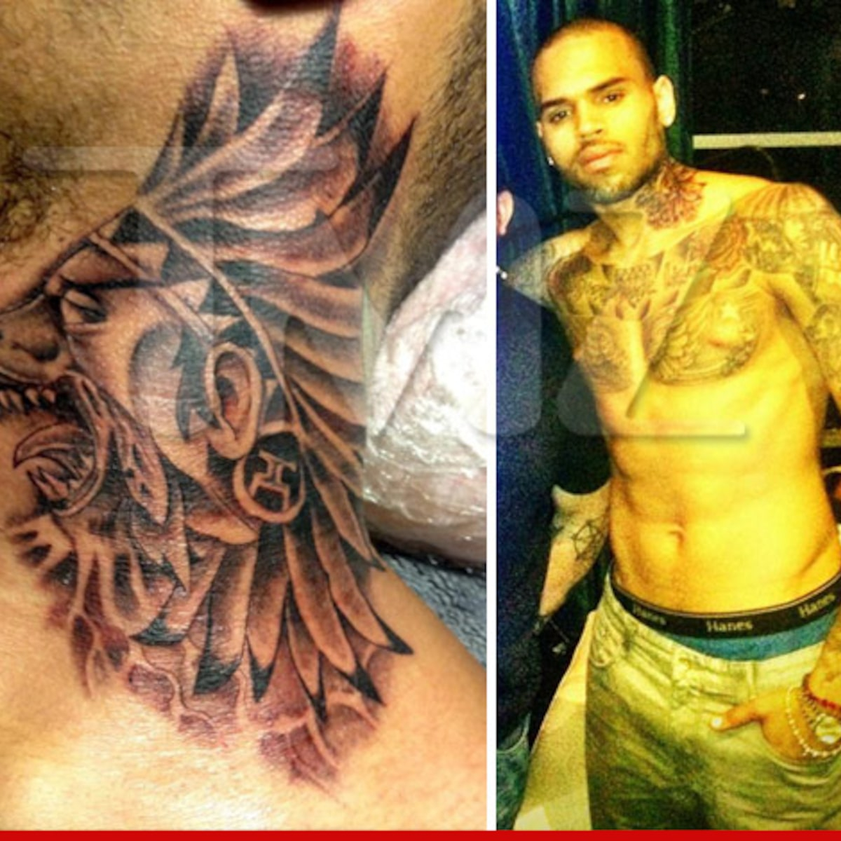 Chris Brown New Neck Tattoo Photos for sizing 1200 X 1200