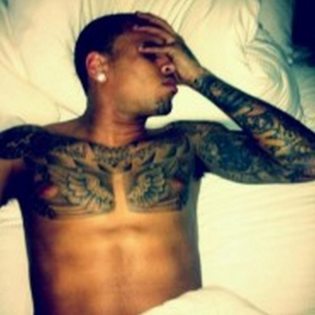 Chris Brown Wings Tattoos On Chest In 2017 Real Photo Pictures with regard to sizing 1024 X 1024