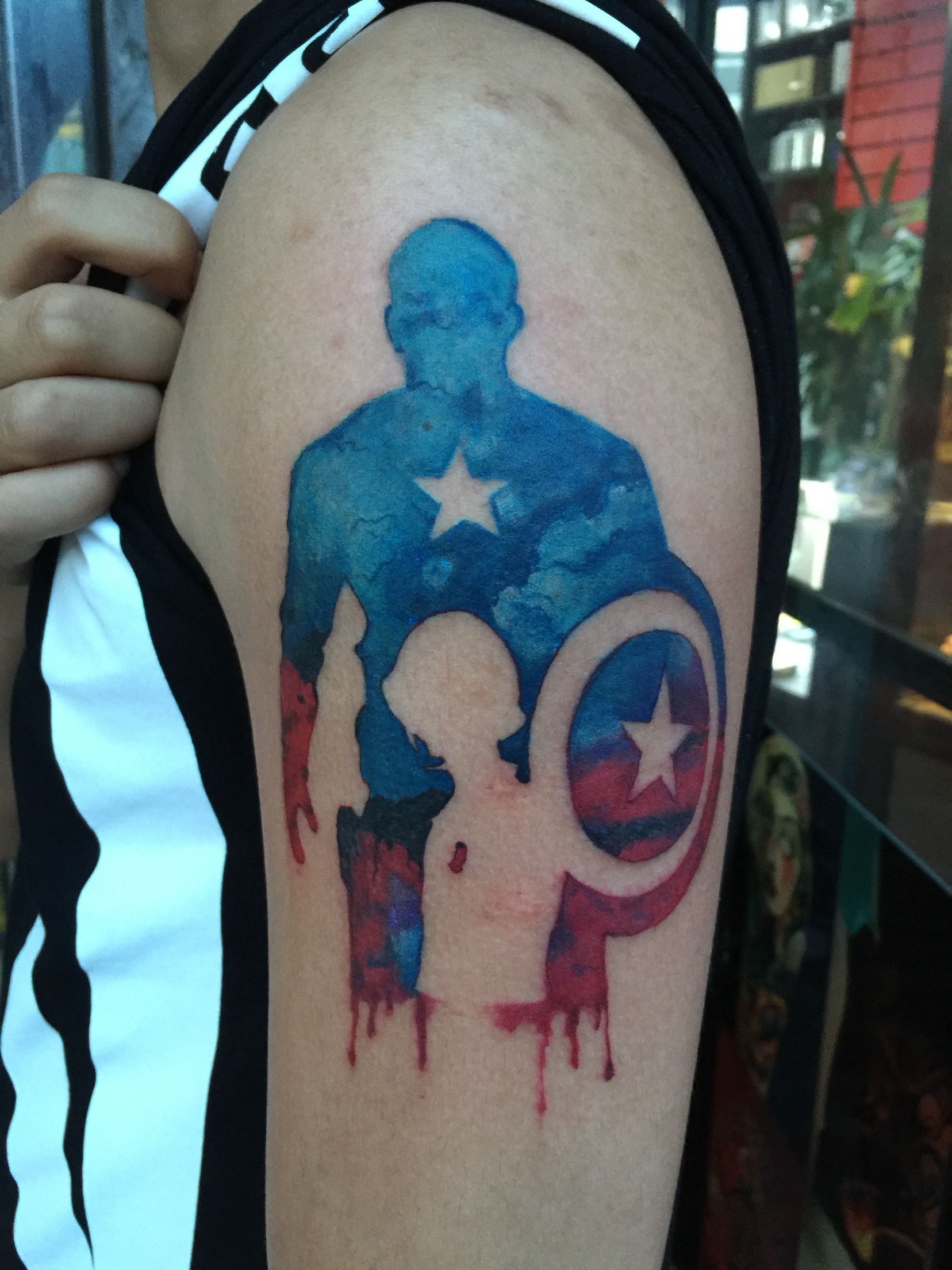 Citi Field My Tattoo Works Captain America Tattoo Tattoos with size 1656 X 2208