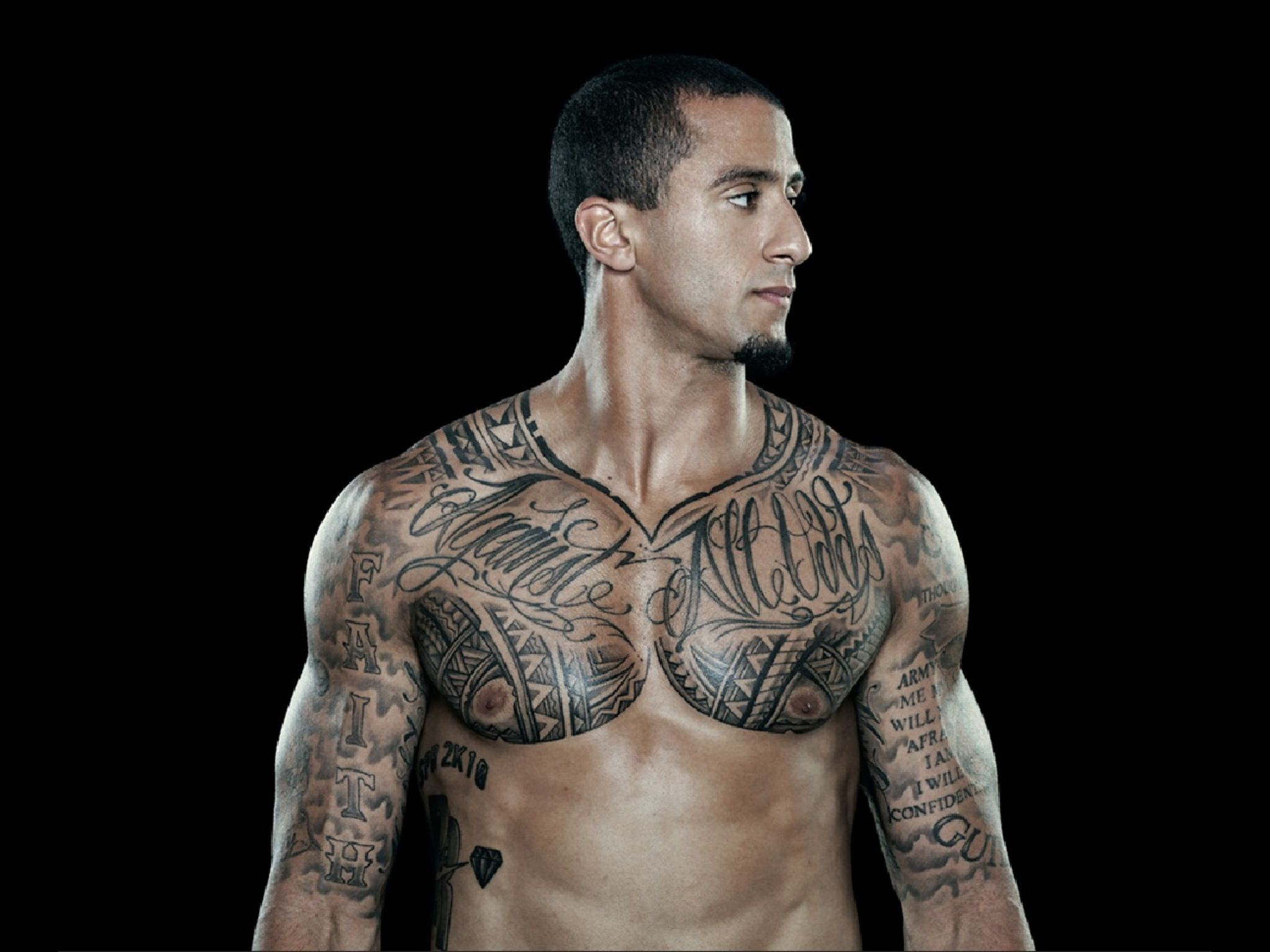 Colin Kaepernick Musclepharm Hotties Black People Tattoos intended for size 2048 X 1536