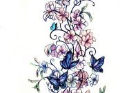 Colored Flowers Butterflies Fantasy Tattoos Design Fire Lotus throughout sizing 741 X 1077